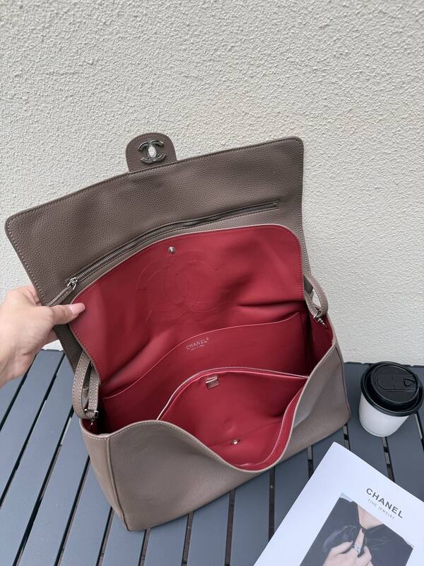 Chanel Taupe Brown shoulder — Top Quality Replica