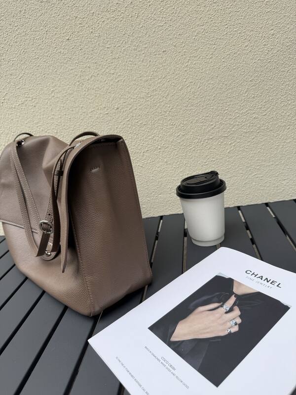 Chanel Taupe Brown shoulder — Top Quality Replica