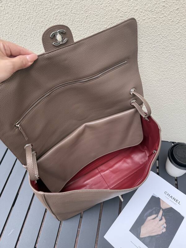 Chanel Taupe Brown shoulder — Top Quality Replica