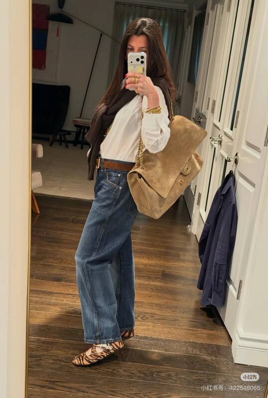 Chanel Beige suede shoulder — AAA Quality Replica