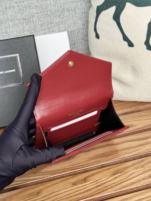 Saint Laurent Monogram wallet Red everyday — Top Quality Replica