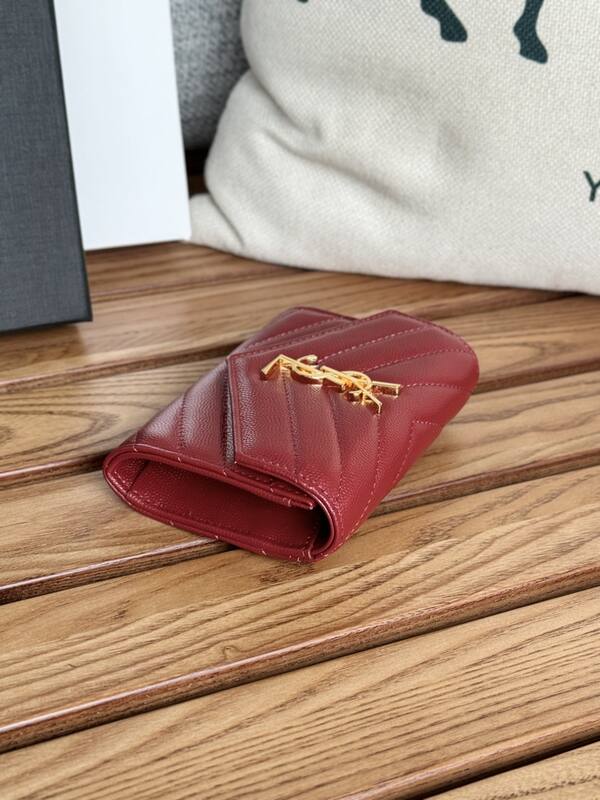 Saint Laurent Monogram wallet Red everyday — Top Quality Replica