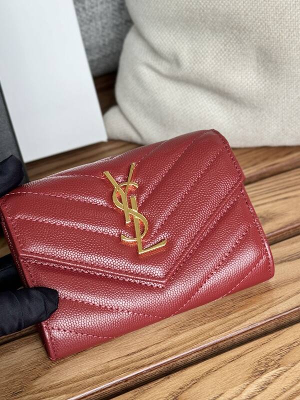 Saint Laurent Monogram wallet Red everyday — Top Quality Replica