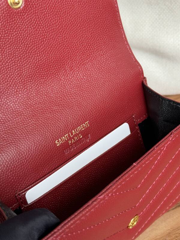 Saint Laurent Monogram wallet Red everyday — Top Quality Replica