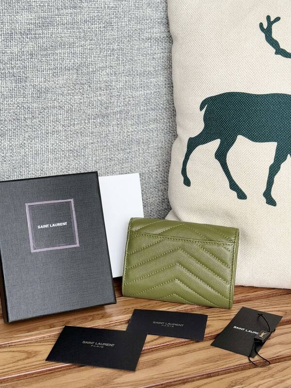 Saint Laurent Monogram Olive green everyday — Premium Replica
