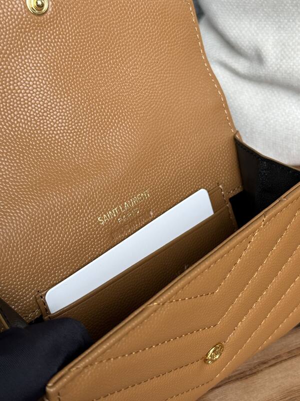 Saint Laurent Monogram wallet on chain Tan crossbody — AAA Quality Replica