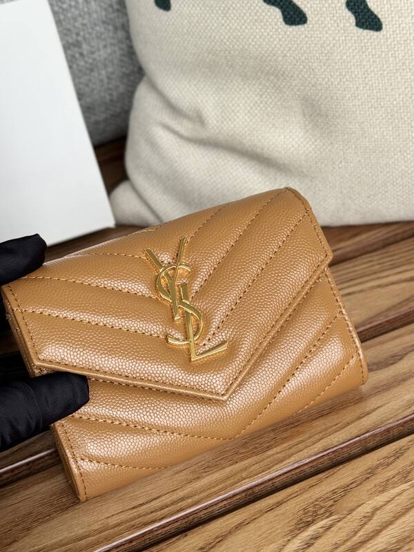 Saint Laurent Monogram wallet on chain Tan crossbody — AAA Quality Replica
