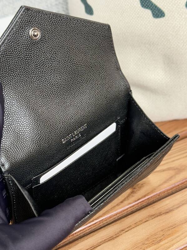 Saint Laurent Monogramme Envelope Wallet Black everyday — Top Quality Replica