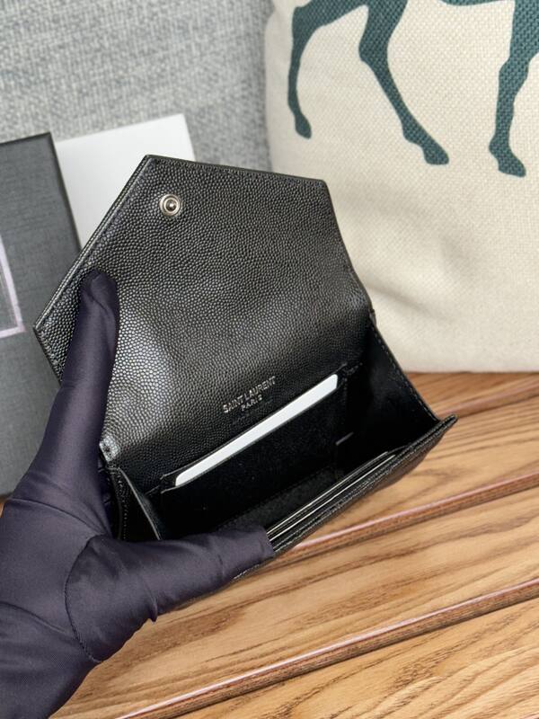 Saint Laurent Monogramme Envelope Wallet Black everyday — Top Quality Replica
