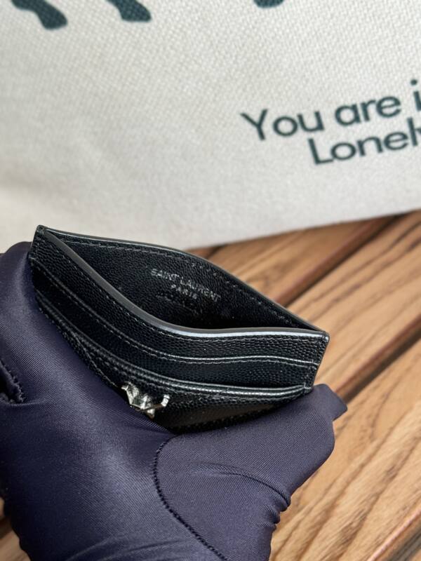 Saint Laurent Classic Card Holder Black grained leather — AAA Quality Replica