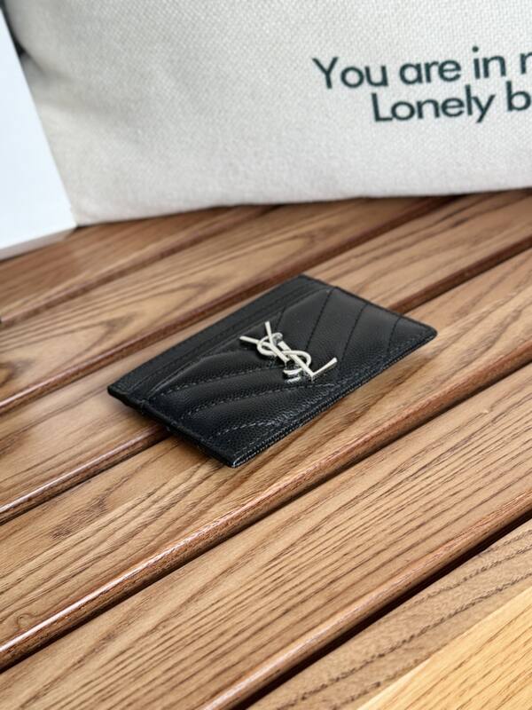 Saint Laurent Classic Card Holder Black grained leather — AAA Quality Replica