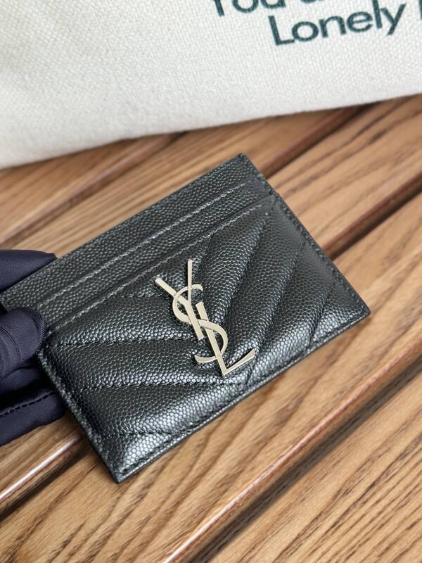 Saint Laurent Classic Card Holder Black grained leather — AAA Quality Replica