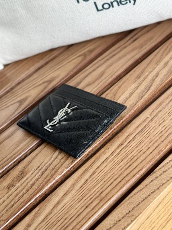 Saint Laurent Classic Card Holder Black grained leather — AAA Quality Replica