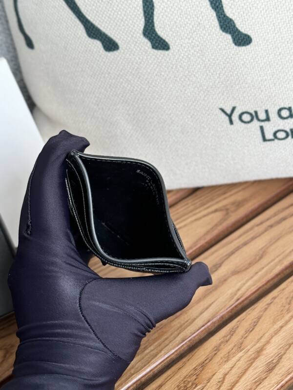 Saint Laurent Classic Card Holder Black Grained Leather everyday — 1:1 Replica