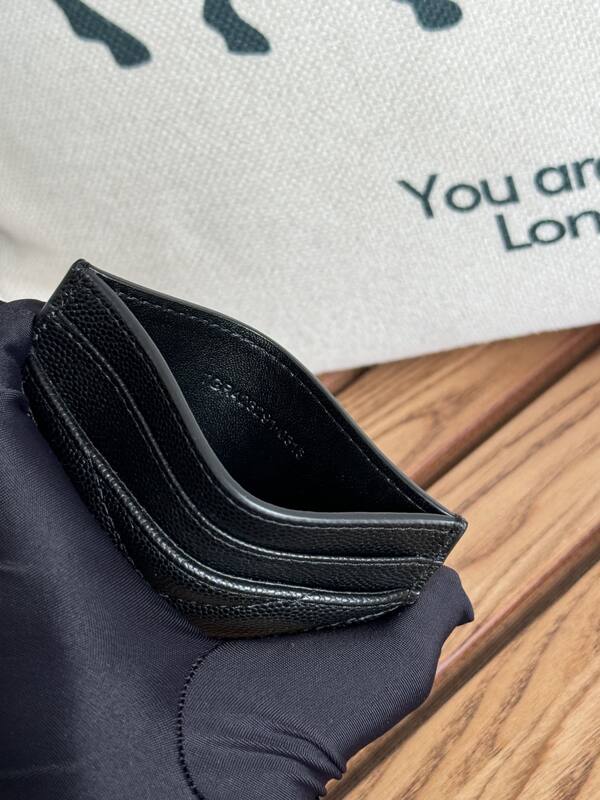 Saint Laurent Classic Card Holder Black Grained Leather everyday — 1:1 Replica