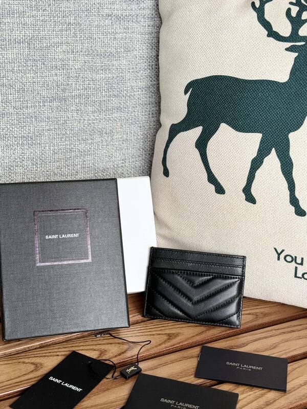 Saint Laurent Classic Card Holder Black lambskin — Top Quality Replica