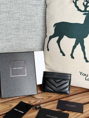 Saint Laurent Classic Card Holder Black lambskin Top Quality Replica