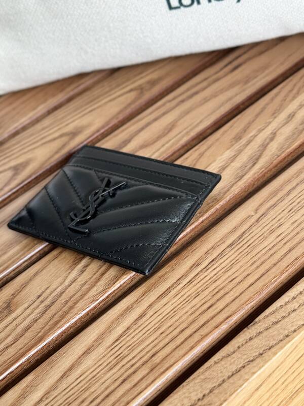 Saint Laurent Monogram card holder Black lambskin — AAA Quality Replica