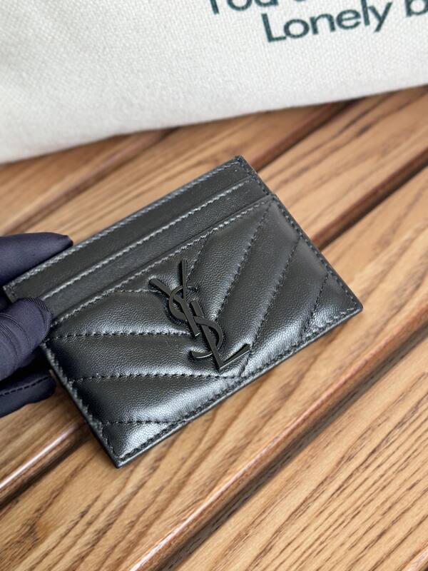 Saint Laurent Monogram card holder Black lambskin — AAA Quality Replica