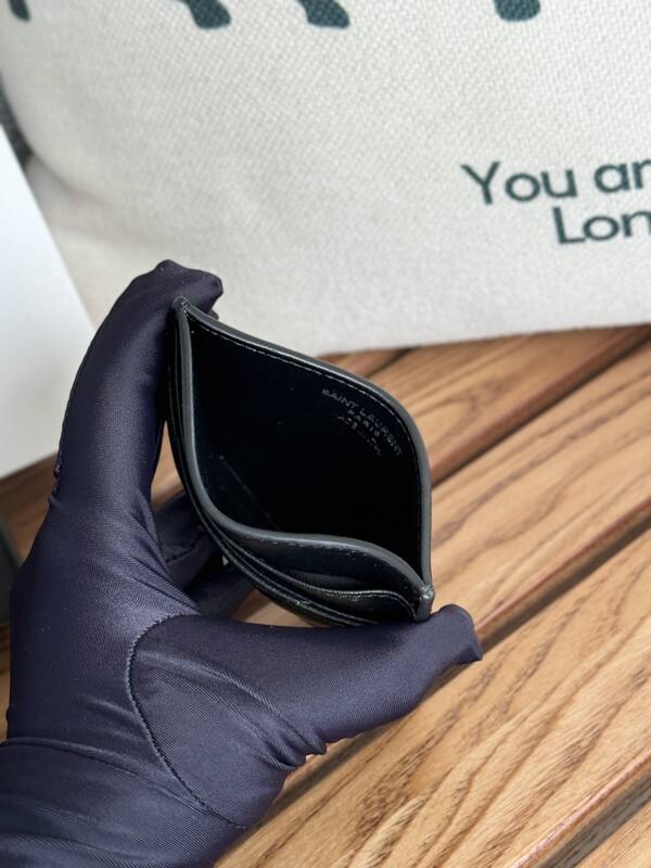 Saint Laurent Monogram card holder Black lambskin — AAA Quality Replica