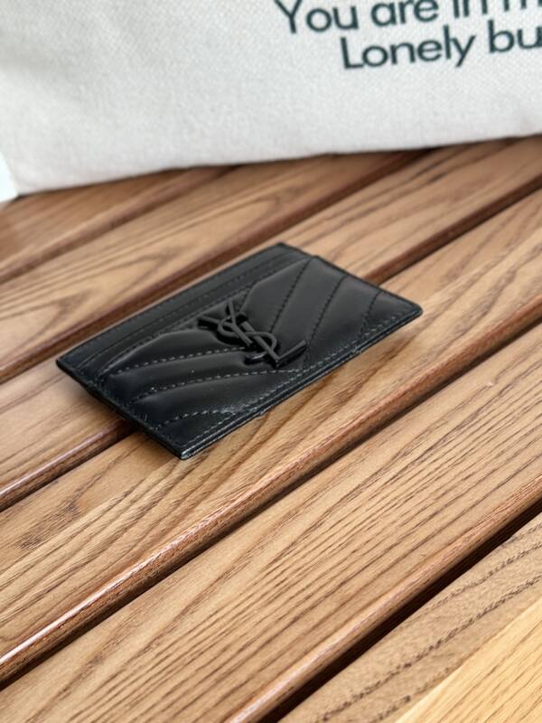 Saint Laurent Monogram card holder Black lambskin — AAA Quality Replica