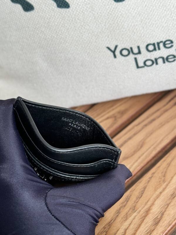 Saint Laurent Monogram card holder Black lambskin — AAA Quality Replica
