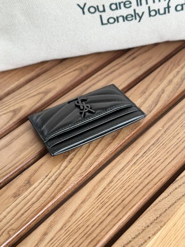 Saint Laurent Monogram card holder Black lambskin — AAA Quality Replica