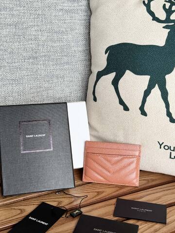 Saint Laurent Classic Card Holder Pink Premium Replica
