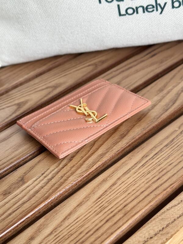 Saint Laurent Classic Card Holder Pink — Premium Replica