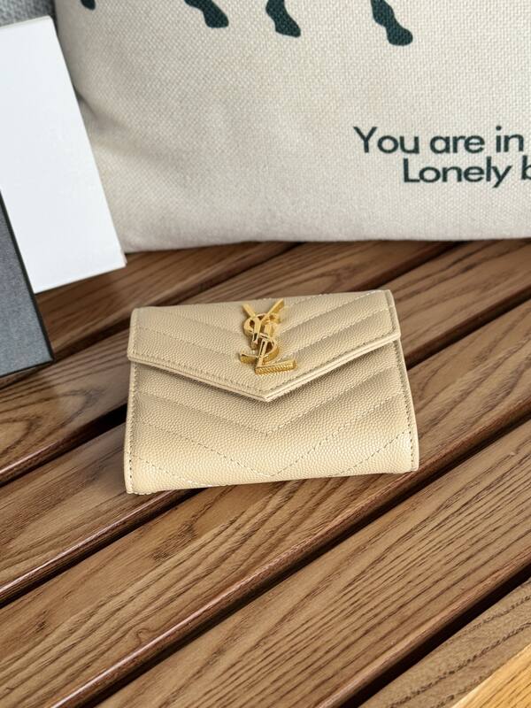 Saint Laurent Monogram Beige wallet — Top Quality Replica