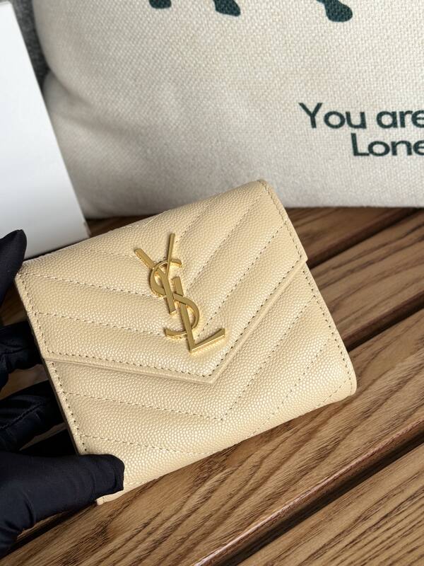 Saint Laurent Monogram Beige wallet — Top Quality Replica