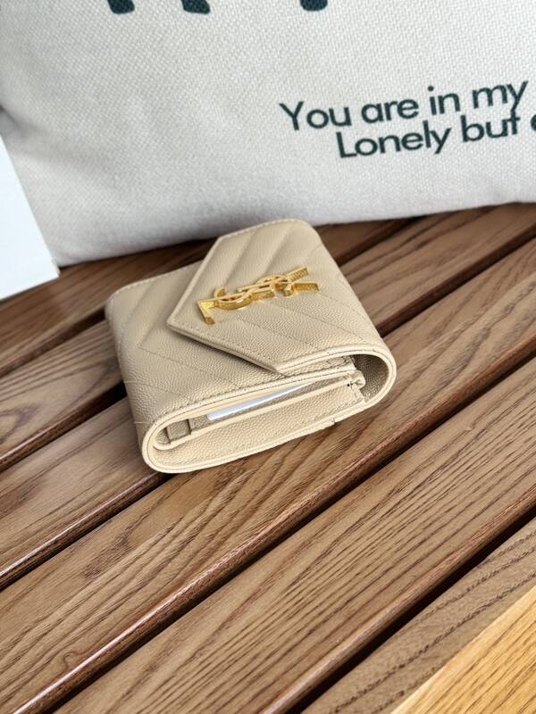 Saint Laurent Monogram Beige wallet — Top Quality Replica