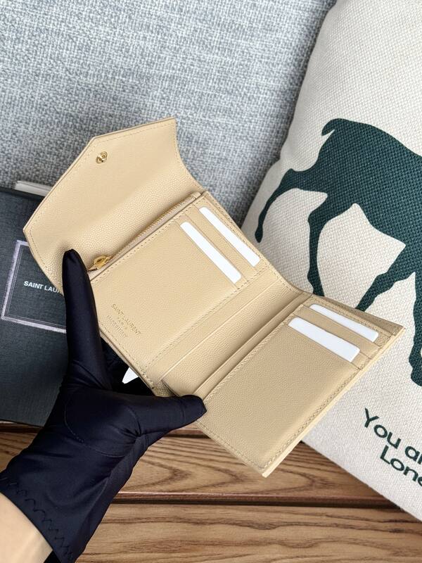 Saint Laurent Monogram Beige wallet — Top Quality Replica