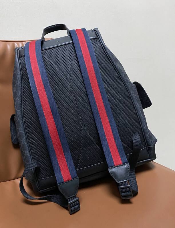 Gucci Black GG Supreme backpack — Top Quality Replica