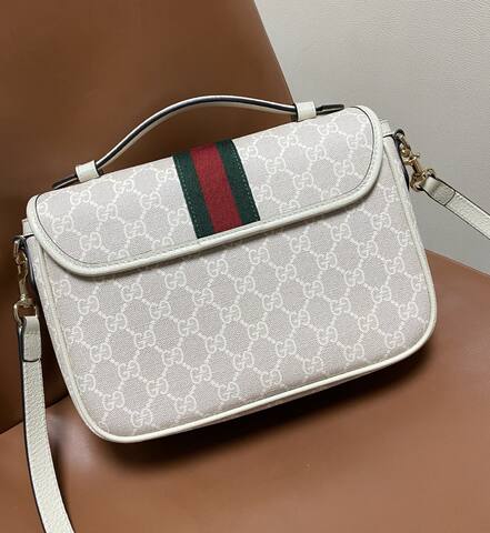 Gucci Ophidia Beige GG Supreme 24cm crossbody AAA Quality Replica