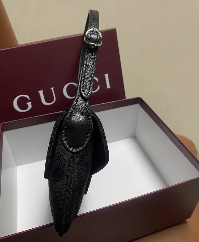 Gucci Jackie Black GG canvas 21 shoulder — AAA Quality Replica