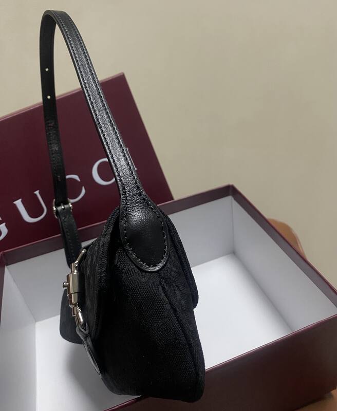 Gucci Jackie Black GG canvas 21 shoulder — AAA Quality Replica