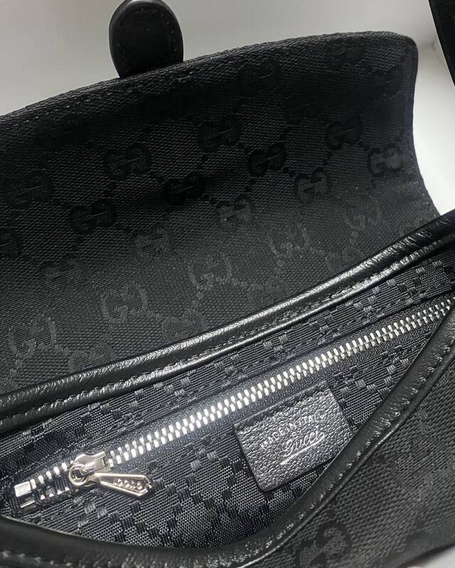 Gucci Jackie Black GG canvas 21 shoulder — AAA Quality Replica