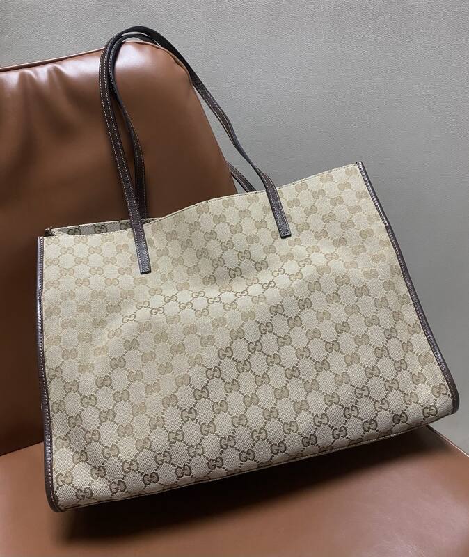 Gucci Generation Beige Ebony GG Canvas tote — 1:1 Replica