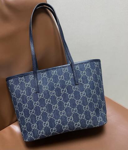 Gucci Tribeca Blue denim GG 25cm tote Top Quality Replica