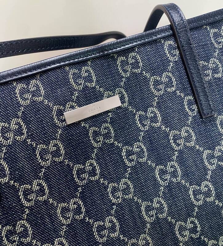 Gucci Tribeca Blue GG denim tote — Premium Replica