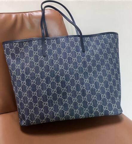 Gucci Tribeca Blue GG denim 38cm tote Premium Replica
