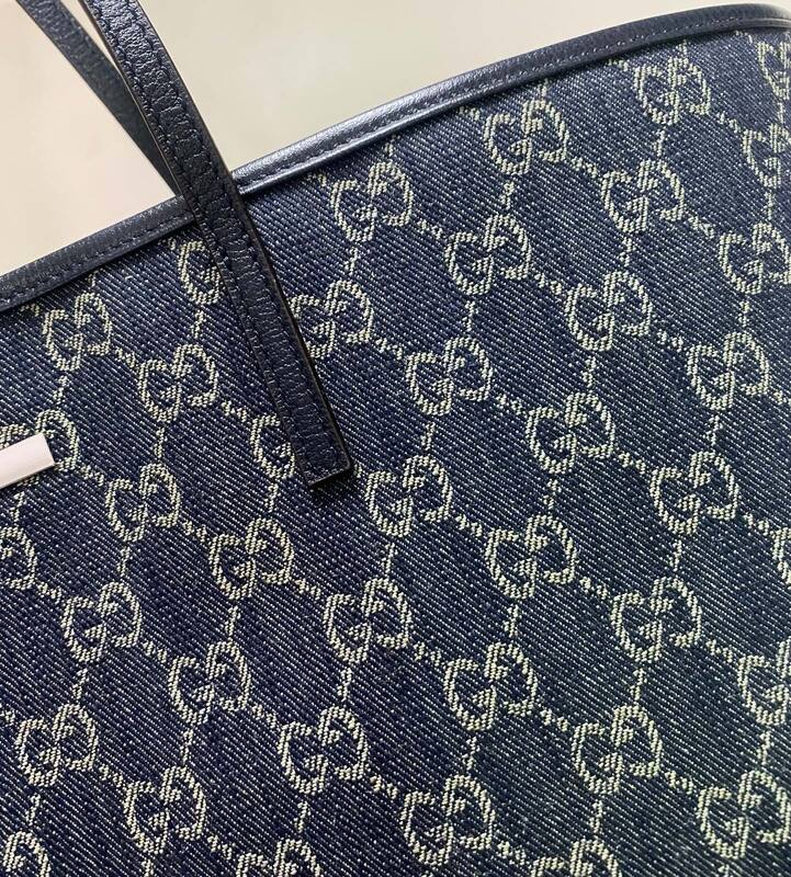 Gucci Tribeca Blue GG denim tote — Premium Replica