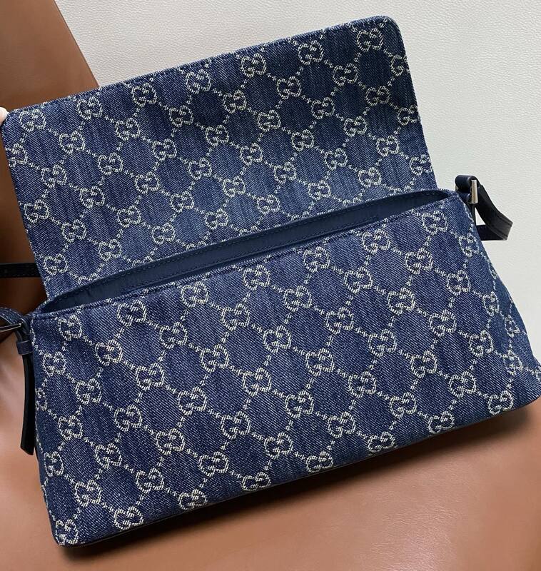 Gucci Madison Blue denim monogram shoulder — 1:1 Replica
