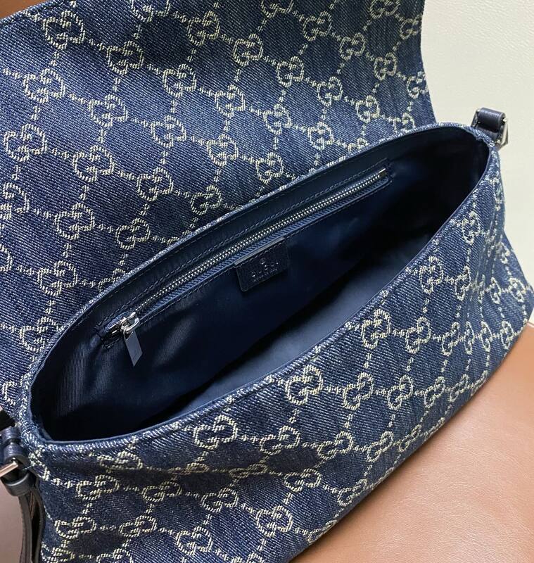 Gucci Madison Blue denim monogram shoulder — 1:1 Replica