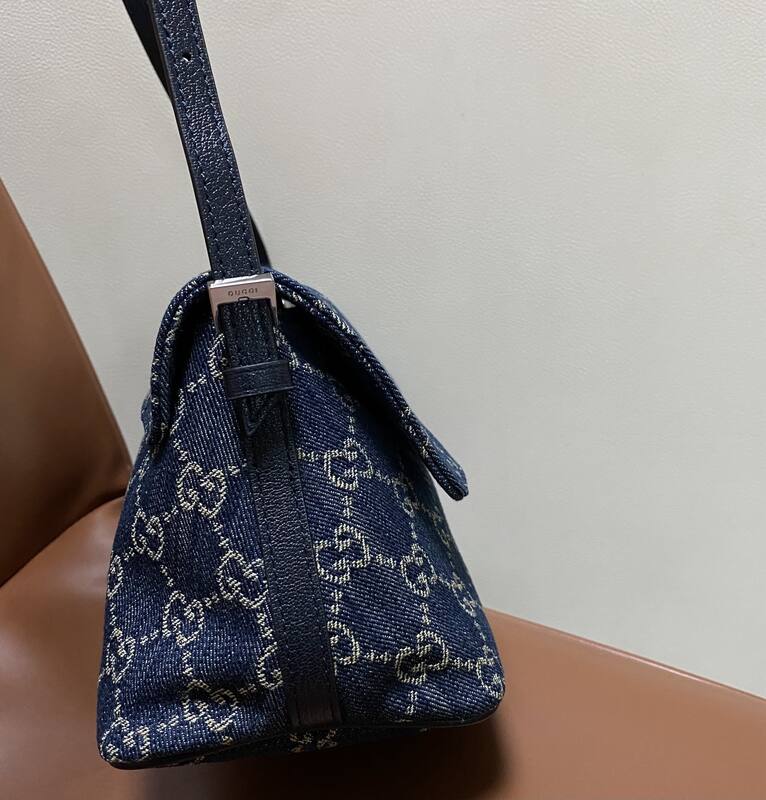 Gucci Madison Blue denim monogram shoulder — 1:1 Replica