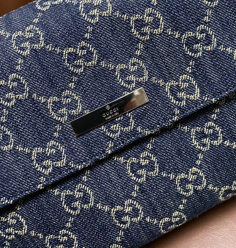 Gucci Madison Blue denim monogram shoulder — 1:1 Replica