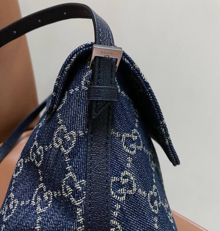 Gucci Madison Blue denim monogram shoulder — 1:1 Replica
