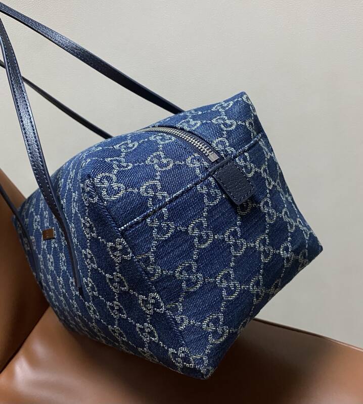 Gucci Melrose Blue denim GG monogram tote — Top Quality Replica
