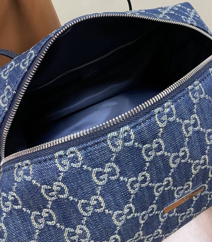 Gucci Melrose Blue denim GG monogram tote — Top Quality Replica